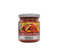 Pasta de Curry Rojo Tailandés 195 g en frasco de cristal Picante medio para Thai Red Curry con leche de coco salteados sopas salsas marinados sabor auténtico en minutos