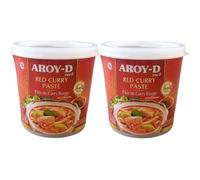Pasta de Curry Rojo Tailandesa Aroy-D 400 gr. Pack de 2 unidades