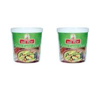 Pasta de Curry Verde Tailandés 400 g Pack 2 Botes, lista para usar, sabor intenso y aromático, ideal para curry thai con leche de coco, salteados y sopas