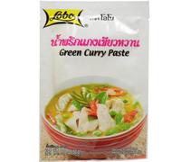 Pasta de Curry Verde Tailandés 50 g para salsa cremosa con leche de coco, ideal para pollo, marisco, tofu y verduras, 4 raciones, sin glutamato