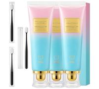 Pasta de dientes blanqueadora con niacinamida 100 g, ayuda a eliminar manchas de café y té, suave para encías sensibles, sin flúor, con enzima de papaya y aceite de coco orgánico (3)