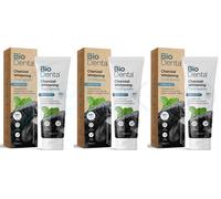 Pasta de dientes blanqueadora de carbón BioDenta - 75 ml (paquete de 3)