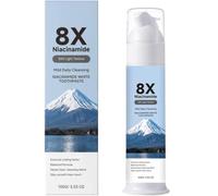 Pasta de dientes blanqueadora de espuma de niacinamida con carbón de bambú, pasta de dientes blanqueadora de niacinamida, ayuda a eliminar las manchas superficiales, aliento fresco, apoya una sonrisa