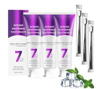 Pasta de dientes blanqueadora intensiva 7-Pro, elimina manchas, efecto duradero, refresca el aliento, cuida las encías, suave para dientes sensibles (3 set)