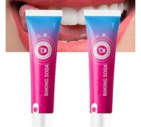 Pasta de dientes de bicarbonato de sodio, pasta de dientes blanqueadora de bicarbonato de sodio, para el cuidado bucal de aliento fresco, aliento fresco (2)