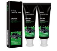 Pasta de dientes de carbón natural blanqueadora: carbón activado de bambú, blanqueamiento dental, eliminación de manchas superficiales, respiración fresca, diaria, cuidado bucal, suave para adultos y