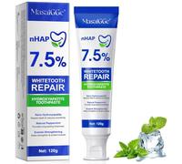 Pasta de dientes de hidroxiapatita, 7,5% Hydroxyapatite Toothpaste - Repara y protege el esmalte dental, promueve la salud bucal a largo plazo, para dientes sensibles y aliento fresco