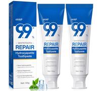 Pasta de dientes de hidroxiapatita, sin fluoruro, pasta de dientes Fresh Breath, Hydroxyapatite, Toothpaste Hydroxyapatite for Sensitive Teeth and Whitening, Teeth Strengthening, Gentle Mint, Fresh