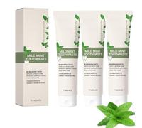 Pasta de dientes de nanohidroxiapatita con sabor a menta, pasta de dientes sin fluoruro para el cuidado bucal diario, fortalecimiento del esmalte y aliento fresco, limpieza profunda (3pcs)