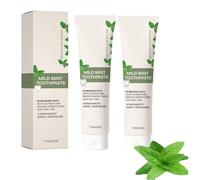 Pasta de dientes de nanohidroxiapatita con sabor a menta, pasta de dientes sin fluoruro para el cuidado bucal diario, fortalecimiento del esmalte y aliento fresco, limpieza profunda (2pcs)