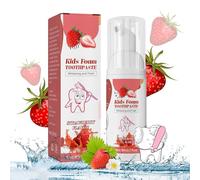 Pasta De Dientes Para Niños, Pasta De Dientes De Espuma Para Niños, 60ml Protege El Esmalte Elimina Manchas Superficiales Apto (Sabor A Fresa)