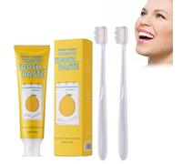 Pasta de dientes probiótica, 100 g de pasta de dientes con 2 cepillos de dientes para una limpieza profunda de los dientes, para un ambiente bucal saludable, combate el mal aliento (Pomelo)