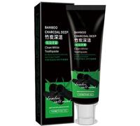 Pasta de dientes profunda de carbón de bambú, pasta de dientes blanqueadora y quitamanchas, limpia profundamente las encías, elimina las manchas de los dientes y refresca el aliento.