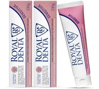 Pasta de dientes sin flúor para dientes sensibles 2 unidades (2 x 130 g) | con hidroxiapatita y Q10 | Remineralizante y calmante | Para el cuidado diario | Royal Denta