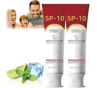 Pasta de dientes Sp-10, Pasta de dientes súper probiótica Sp-10, Pasta de dientes ultra blanqueadora Sp-10 con 6 probióticos, Pasta de dientes probiótica Sp-10 Limpieza profunda Cuidado (2Pcs)