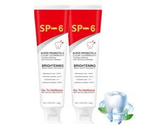 Pasta de dientes SP-6, 2 unidades, 120 g de pasta de dientes probiótica, SP-6 Toothpaste Ultra Whitening Toothpaste SP-6, SP-6 Ultra Whitening Probitic Brightening Toothpaste