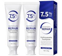 Pasta de dientes UK hidroxiapatita 7.5% Sin flúor Sabor menta Reparación de esmalte y alivio de sensibilidad para adultos Prevención de caries Aliento fresco - 2 piezas