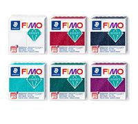 Pasta de modelar efecto FIMO, 6 bloques en colores galaxia, 57 g cada uno, pasta de modelar maleable, endurecible al horno, para crear y modelar joyas y accesorios decorativos