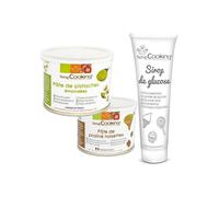 Pasta de pistacho + pasta de avellana + jarabe de glucosa