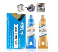 Pasta de Reparación de Metal, 50g*2 Agente de Reparación de Metal, Magic Repair Glue Metal, Soldadura en Frio para Metal alta Temperatura, Metal Repair Glue A&b, para Reparación de Soldadura de Metal
