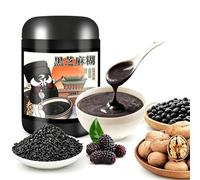 Pasta De Sésamo Negro Comida Instantánea, Frasco 500g, 7 Ingredientes Negros Seleccionados, Lista Con Agua Calente, Ideal Para Meriendas Y Regalos