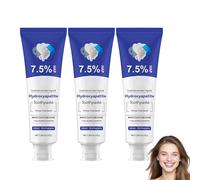 Pasta de toothpaste hidroxiapatite, 7,5% Nano Hydroxyapatite Toothpaste for Sensitive Teeth,Enamel Protection & Repair, Tooth Strengthening, Gentle Mint,Fresh Breath,Maintains Oral Health (3 unidades)