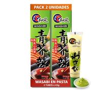 Pasta de wasabi en tubo, ideal para el sushi, el sashimi y los nigiris, Auténtico Aroma y Sabor Picante, lista para consumir, Formato tubo, Disponible en pack de 2 unidades de 43 gr