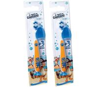 Pasta del Capitano, Cepillo de Dientes para Niños, Garantiza una Limpieza Precisa de los Dientes sin Dañar el Esmalte, Ideal para Niños a Partir de los 3 Años, 100% Made in Italy (Paquete de 2)