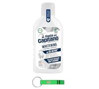 Pasta del Capitano Collutorio Whitening & Denti Sensibili - Enjuague bucal para dientes sensibles 400 ml + llavero Beni Culinari gratuito (12 unidades)
