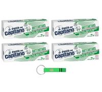 Pasta del Capitano Dentifricio Antitartaro - Pasta de dientes antisarro (4 unidades, 100 ml, incluye llavero Beni Culinari gratuito)