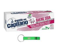 Pasta del Capitano Dentifricio Baking Soda dentífrico Revitaliza el blanco natural de tus dientes, 100 ml + llavero Beni Culinari gratuito