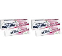 Pasta del Capitano, Dentífrico Baking Soda Bio, Revive el Blanco Natural de los Dientes y Neutraliza los Ácidos de la Placa Bacteriana, 100% Made in Italy, Tubo de 100 ml (Paquete de 2)
