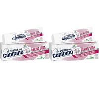 Pasta del Capitano, Dentífrico Baking Soda Bio, Revive el Blanco Natural de los Dientes y Neutraliza los Ácidos de la Placa Bacteriana, 100% Made in Italy, Tubo de 75 ml (Paquete de 2)