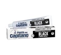 Pasta del Capitano, Dentífrico de Carbón Vegetal Activo Bio, Blanqueador Natural de Dientes en Pasta Negra, Efectivo contra las Sustancias que Manchan el Esmalte, 100% Made in Italy, Tubo de 100 ml