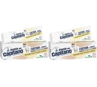 Pasta del Capitano, Dentífrico de Cúrcuma y Propóleo Bio, Garantiza una Higiene Completa del Cavo Oral, Protección Total para Dientes y Encías, 100% Made in Italy, Tubo de 75 ml (Paquete de 2)