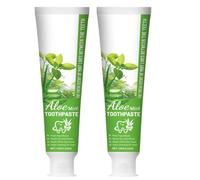 Pasta dental aloe menta con nano hidroxiapatita blanqueadora (2Pcs) | Pasta dental aloe menta con nano hidroxiapatita para cuidado oral diario, aliento fresco y limpieza suave con ingredientes