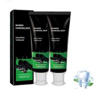 Pasta dental blanqueadora de carbón de bambú, pasta dental de carbón de bambú natural, blanqueamiento dental y refrescante para el cuidado bucal diario