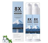 Pasta dental blanqueadora en espuma con niacinamida, fórmula suave para dientes sensibles, favorece una sonrisa más brillante, aliento fresco, sabor a menta, 100 g