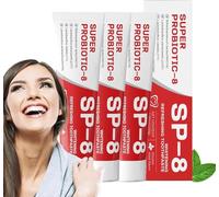 Pasta dental blanqueadora probiótica SP-8, pasta dental de limpieza profunda, elimina manchas y refresca tus dientes, blanqueando y manteniendo tus encías saludables.