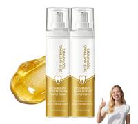 Pasta dental blanqueante con fórmula suave y segura para limpieza, elimina manchas, refresca el aliento y fortalece los dientes, apta para adultos (2 pcs)