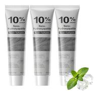 Pasta dental con 10% de hidroxiapatita nano, pasta dental sin flúor para el cuidado del esmalte, protección diaria y aliento fresco, apta para dientes sensibles. (3Piezas)