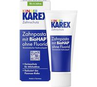 Pasta dental infantil KAREX - 1 x 50 ml - Protección contra la caries para niños de hasta 6 años - con BioHAP, sin flúor - Protección dental desde la aparición del primer diente de leche
