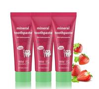 Pasta dental infantil natural con hidroxiapatita probiótica, 80 g, sin flúor, sabor a fresa, suave y segura