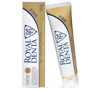 Pasta dental sin flúor con oro puro 130g | Fortalece encías y esmalte dental | Protección natural contra placa | Baja abrasividad para cepillo eléctrico | Royal Denta