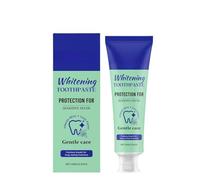 Pasta dental suave, repara eficazmente el esmalte dental y ayuda a eliminar manchas de café, té y vino tinto. Gel refrescante de menta. Fórmula suave.