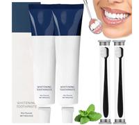 Pasta dental Zealburst, Zealburst Blanqueador dental, Zealburst Blanqueador dental con hidroxiapatita y aceite de coco, sin flúor, aliento fresco, frescura duradera (2 unidades)