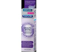 Rapid White, Beauty White Pasta de Dientes Blanqueadora con Pigmentos Morados, Corrección Inmediata Hasta 7 Tonos Más Blancos, Previene la Formación de Sarro y Placa, Uso Diario, Sin Peróxido, 75 ml