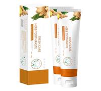 Pasta dentífrica blanqueadora sin flúor para dientes sensibles, blanquea los dientes y apoya la salud de las encías con frescura de menta duradera (2 unidades)