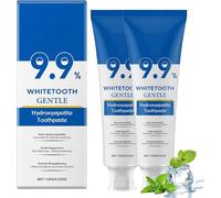 Pasta Dentífrica con 9,9% Nano Hidroxiapatita, Dentífrico Remineralizante sin Flúor para Dientes Sensibles, Ayuda a Fortalecer el Esmalte, Limpieza Suave, Blanqueamiento Diario y Sabor Menta