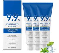 Pasta Dentífrica con 9,9% Nano Hidroxiapatita, Dentífrico Remineralizante sin Flúor para Dientes Sensibles, Ayuda a Fortalecer el Esmalte, Limpieza Suave, Blanqueamiento Diario y Sabor Menta